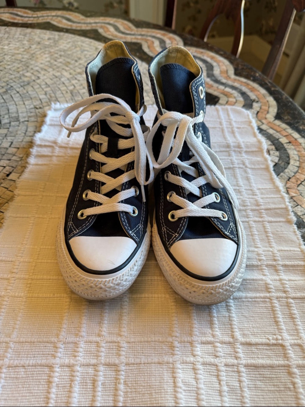 Converse Blue & White High-Top Sneakers